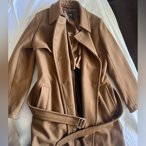 Nice long Gap camel trench peacoat size L (runs small)